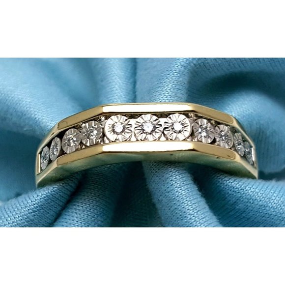 Unique 10K Karat Solid Two Tone Multi Color Gold Designer Diamond Mens Ring - Picture 2 of 15